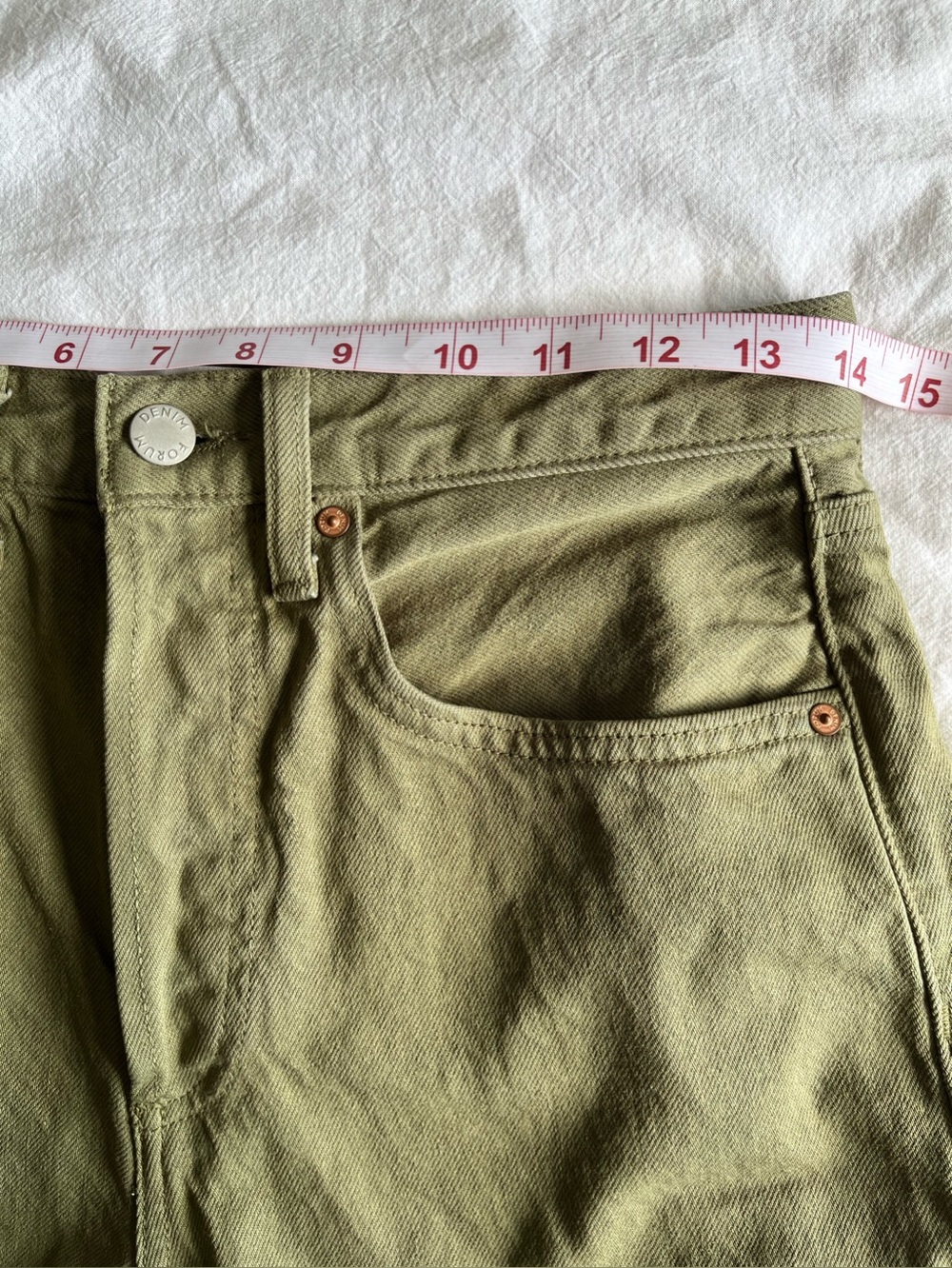 Aritzia Denim Forum The Joni High Rise Loose Jeans Olive Green Size 26 Organic - Picture 5 of 15